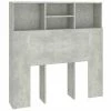VidaXL Armoire de tête de lit Gris béton 100x19x103,5 cm