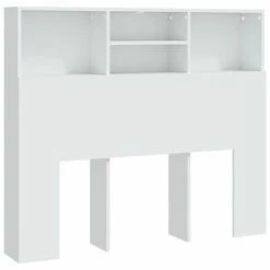 VidaXL Armoire de tête de lit Blanc 120x19x103,5 cm