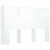 VidaXL Armoire de tête de lit Blanc 160x19x103,5 cm -Têtes et pieds de lit Soldes image 2 811871