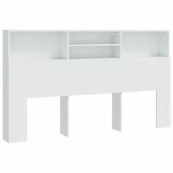 VidaXL Armoire de tête de lit Blanc 180x19x103,5 cm