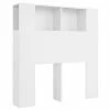 VidaXL Armoire de tête de lit Blanc 100x18,5x104,5 cm -Têtes et pieds de lit Soldes image 2 811907