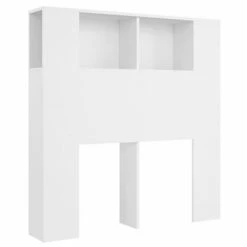 VidaXL Armoire de tête de lit Blanc 100x18,5x104,5 cm