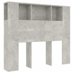 VidaXL Armoire de tête de lit Gris béton 120x18,5x104,5 cm
