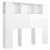 VidaXL Armoire de tête de lit Blanc brillant 120x18,5x104,5 cm 2 VidaXL Armoire de tête de lit Blanc brillant 120x18,5x104,5 cm -Têtes et pieds de lit Soldes image 2 811922