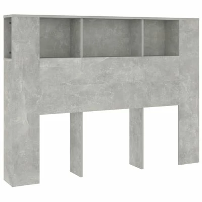 VidaXL Armoire de tête de lit Gris béton 140x18,5x104,5 cm 3 VidaXL Armoire de tête de lit Gris béton 140x18,5x104,5 cm