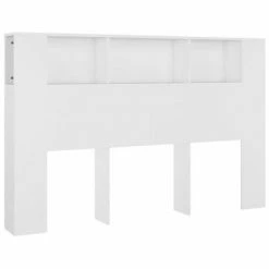 VidaXL Armoire de tête de lit Blanc 160x18,5x104,5 cm