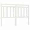 VidaXL Tête de lit Blanc 140x4x100 cm Bois massif de pin -Têtes et pieds de lit Soldes image 2 814090