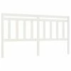 VidaXL Tête de lit Blanc 186x4x100 cm Bois massif de pin -Têtes et pieds de lit Soldes image 2 814110