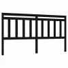 VidaXL Tête de lit Noir 186x4x100 cm Bois massif de pin -Têtes et pieds de lit Soldes image 2 814113