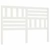 VidaXL Tête de lit Blanc 126x4x100 cm Bois massif de pin -Têtes et pieds de lit Soldes image 2 814135