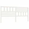 VidaXL Tête de lit Blanc 206x4x100 cm Bois massif de pin -Têtes et pieds de lit Soldes image 2 814165
