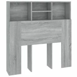 VidaXL Armoire de tête de lit Sonoma gris 100x19x103,5 cm