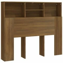 VidaXL Armoire de tête de lit Chêne marron 120x19x103,5 cm