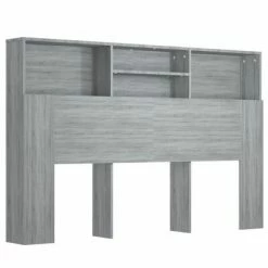 VidaXL Armoire de tête de lit Sonoma gris 160x19x103,5 cm