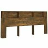 VidaXL Armoire de tête de lit Chêne fumé 220x18,5x104,5 cm