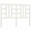 VidaXL Tête de lit Blanc 141x4x100 cm Bois massif de pin -Têtes et pieds de lit Soldes image 2 817836