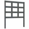 VidaXL Tête de lit Gris 80,5x4x100 cm Bois massif de pin -Têtes et pieds de lit Soldes image 2 817867