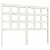 VidaXL Tête de lit Blanc 125,5x4x100 cm Bois massif de pin -Têtes et pieds de lit Soldes image 2 817881