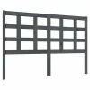 VidaXL Tête de lit Gris 140,5x4x100 cm Bois massif de pin -Têtes et pieds de lit Soldes image 2 817887