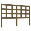 VidaXL Tête de lit Marron miel 140,5x4x100 cm Bois massif de pin -Têtes et pieds de lit Soldes image 2 817888