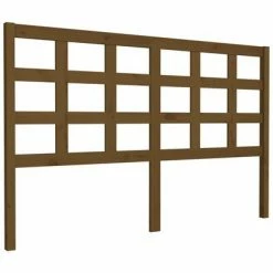 VidaXL Tête de lit Marron miel 156x4x100 cm Bois massif de pin