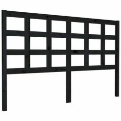 VidaXL Tête de lit Noir 156x4x100 cm Bois massif de pin