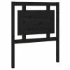 VidaXL Tête de lit Noir 80,5x4x100 cm Bois massif de pin -Têtes et pieds de lit Soldes image 2 817919