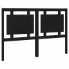 VidaXL Tête de lit Noir 145,5x4x100 cm Bois massif de pin -Têtes et pieds de lit Soldes image 2 817944