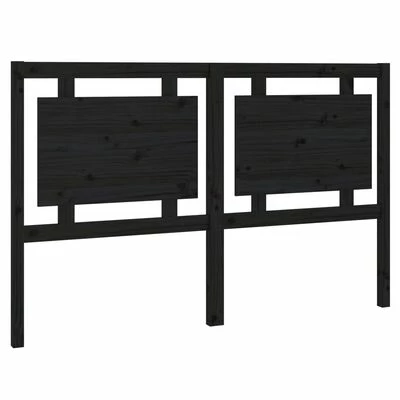 VidaXL Tête de lit Noir 155,5x4x100 cm Bois massif de pin 3 VidaXL Tête de lit Noir 155,5x4x100 cm Bois massif de pin