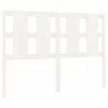 VidaXL Tête de lit Blanc 140,5x4x100 cm Bois massif de pin -Têtes et pieds de lit Soldes image 2 817986