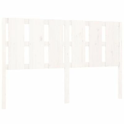 VidaXL Tête de lit Blanc 155,5x4x100 cm Bois massif de pin 3 VidaXL Tête de lit Blanc 155,5x4x100 cm Bois massif de pin