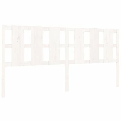 VidaXL Tête de lit Blanc 205,5x4x100 cm Bois massif de pin 3 VidaXL Tête de lit Blanc 205,5x4x100 cm Bois massif de pin