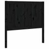 VidaXL Tête de lit Noir 80,5x4x100 cm Bois massif de pin -Têtes et pieds de lit Soldes image 2 818069