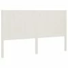 VidaXL Tête de lit Blanc 145,5x4x100 cm Bois massif de pin -Têtes et pieds de lit Soldes image 2 818091