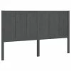 VidaXL Tête de lit Gris 155,5x4x100 cm Bois massif de pin -Têtes et pieds de lit Soldes image 2 818097