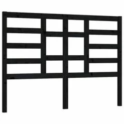 VidaXL Tête de lit Noir 141x4x104 cm Bois massif de pin