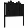 VidaXL Tête de lit Noir 96x4x110 cm Bois massif de pin -Têtes et pieds de lit Soldes image 2 818454
