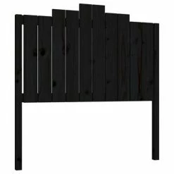 VidaXL Tête de lit Noir 106x4x110 cm Bois massif de pin