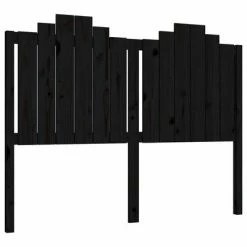 VidaXL Tête de lit Noir 141x4x110 cm Bois massif de pin