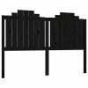 VidaXL Tête de lit Noir 166x4x110 cm Bois massif de pin