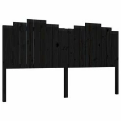 VidaXL Tête de lit Noir 186x4x110 cm Bois massif de pin