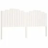VidaXL Tête de lit Blanc 206x4x110 cm Bois massif de pin -Têtes et pieds de lit Soldes image 2 818491