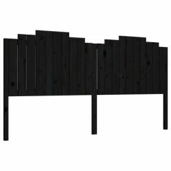 VidaXL Tête de lit Noir 206x4x110 cm Bois massif de pin