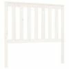 VidaXL Tête de lit Blanc 106x6x101 cm Bois massif de pin -Têtes et pieds de lit Soldes image 2 818506