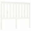VidaXL Tête de lit Blanc 126x6x101 cm Bois massif de pin