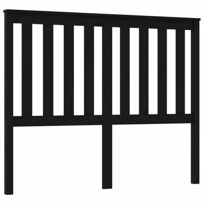 VidaXL Tête de lit Noir 126x6x101 cm Bois massif de pin 3 VidaXL Tête de lit Noir 126x6x101 cm Bois massif de pin