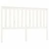 VidaXL Tête de lit Blanc 156x6x101 cm Bois massif de pin -Têtes et pieds de lit Soldes image 2 818526