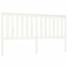 VidaXL Tête de lit Blanc 186x6x101 cm Bois massif de pin -Têtes et pieds de lit Soldes image 2 818536