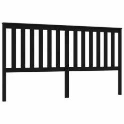 VidaXL Tête de lit Noir 186x6x101 cm Bois massif de pin