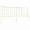 VidaXL Tête de lit Blanc 206x6x101 cm Bois massif de pin -Têtes et pieds de lit Soldes image 2 818541